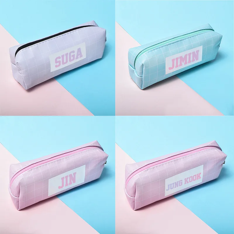 Маленькая свежая сумка для канцелярских принадлежностей KPOP JUNGKOOK J-HOPE JIN JIMIN RM SUGA V
