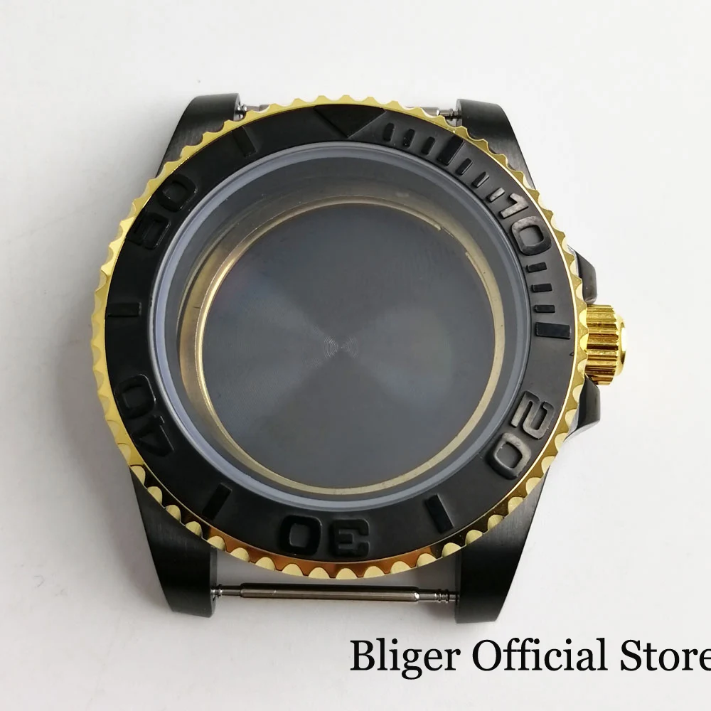 Корпус часов с покрытием из ПВД 40 мм чехол сапфировым стеклом Матовая рамка