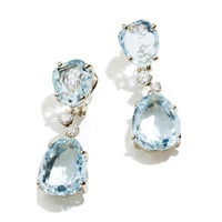 trendy light blue water drop cz stone earrings for women wedding party jewelry cubic zirconia dangle earring brincos b5p002