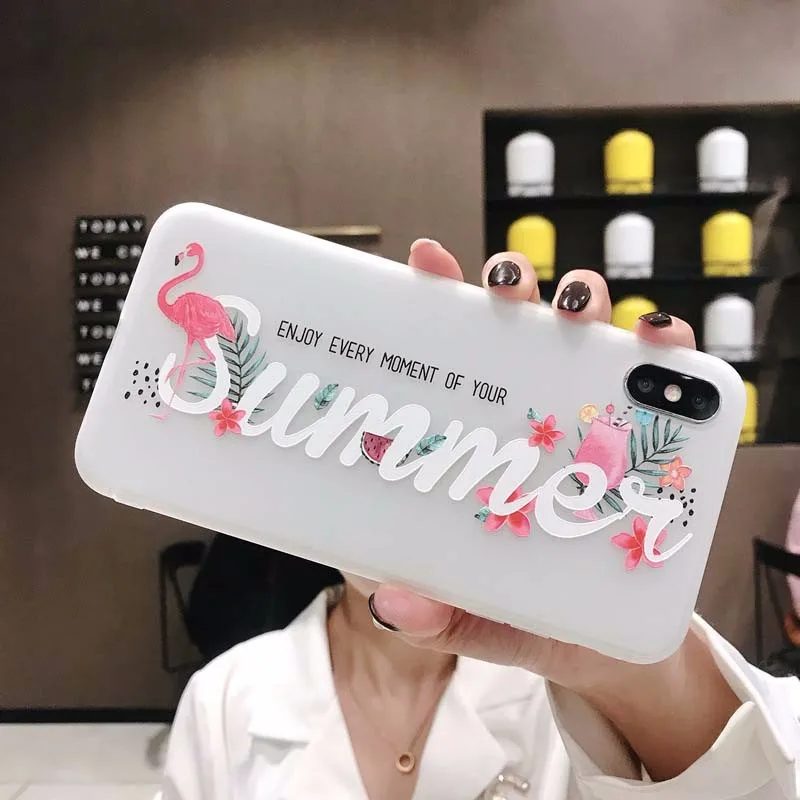 Ins фламинго для iphone 11 Pro Чехол Max 2019 чехол телефона Матовый силикон XR 6 7 8 Plus |