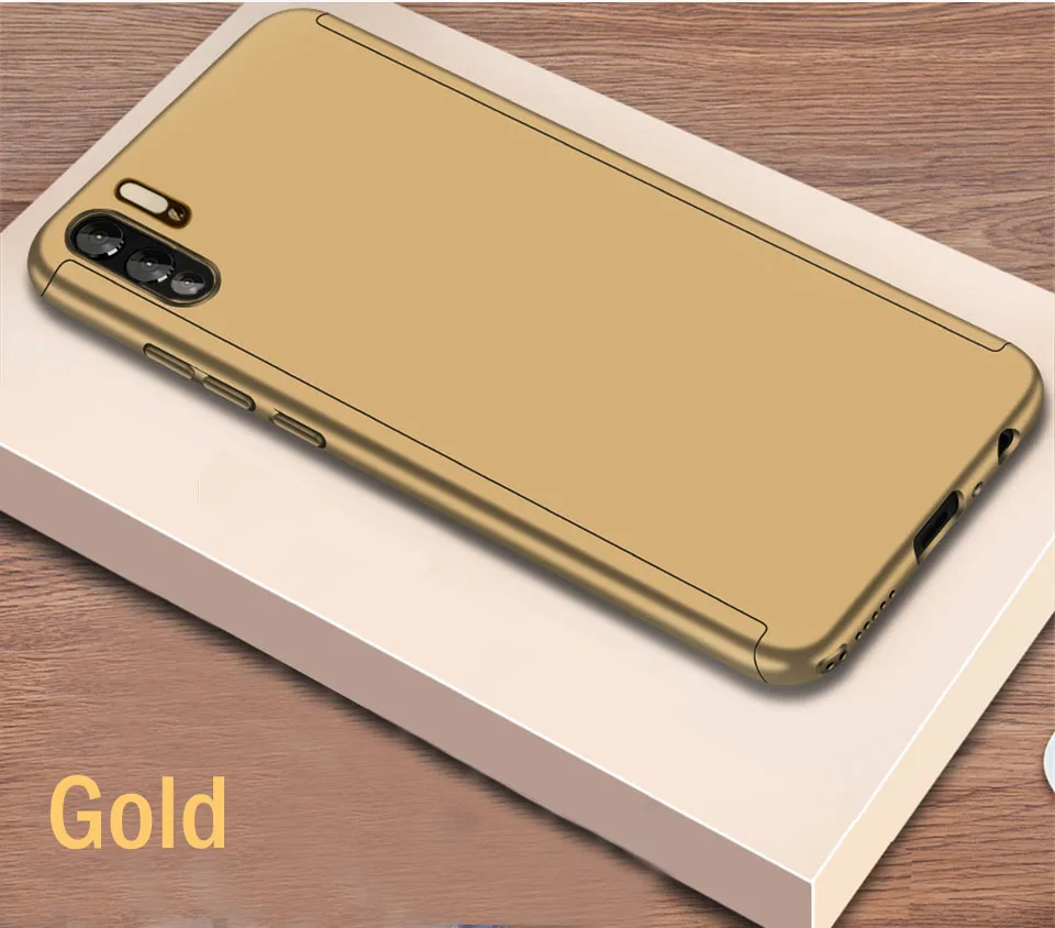 Gold 360 Защитный чехол для huawei mate 10 20 Pro 20X чехол для huawei P30 P20 P8 P9 Lite P10 Plus Nova 3 P Smart чехол - Цвет: Gold