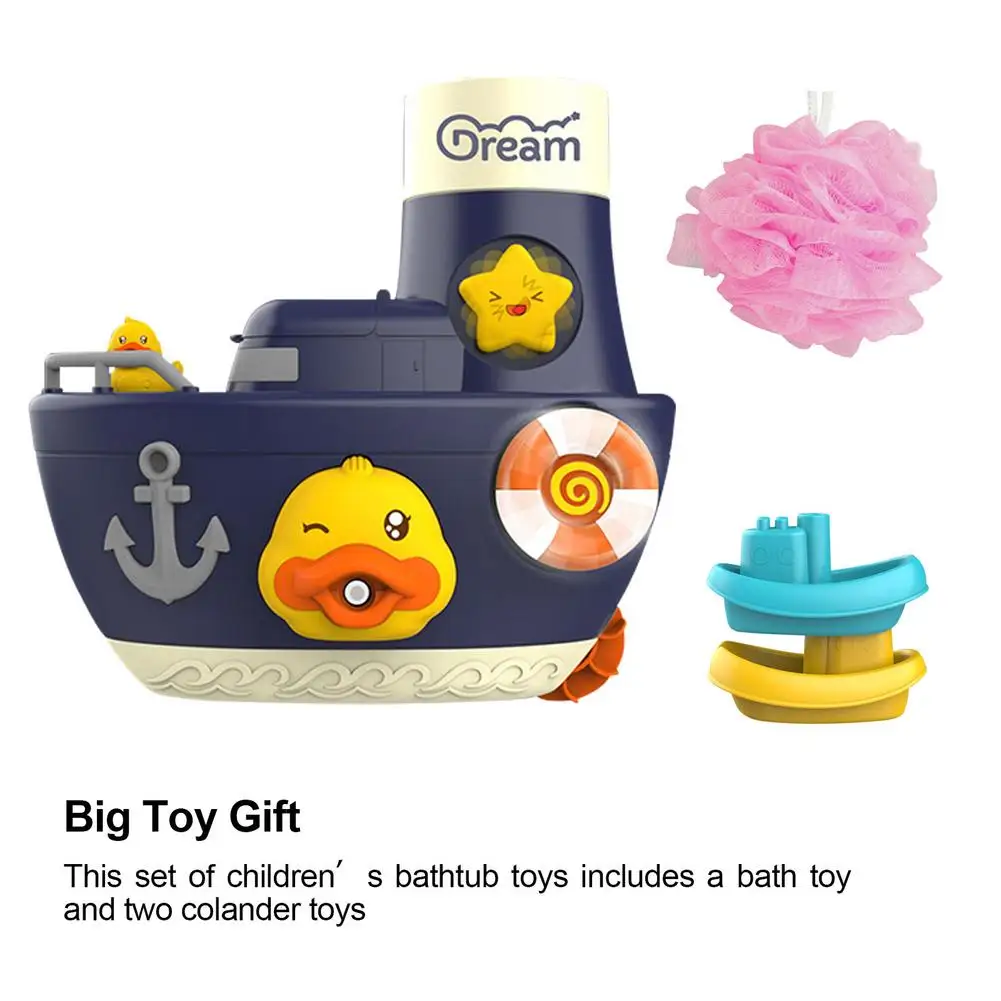 

Baby Duck Sprinkler Boat Bath Toys Shower Water Spray Toys Bathroom Pool Tub Game Set Toy for Toddler 1 2 3 Years Kids Gift