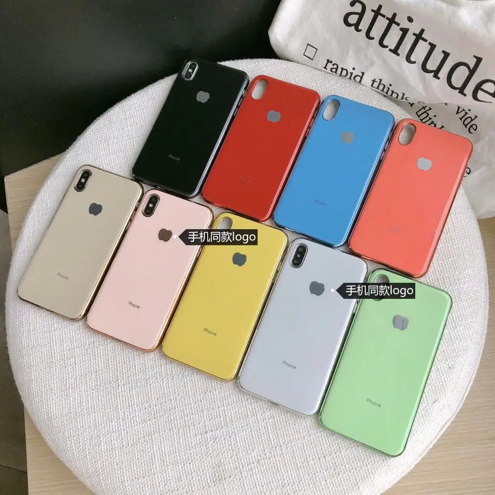 Чехол для iphone 6 7 8 Plus яркая Роскошная ударопрочная Гальваническая рамка + мягкая