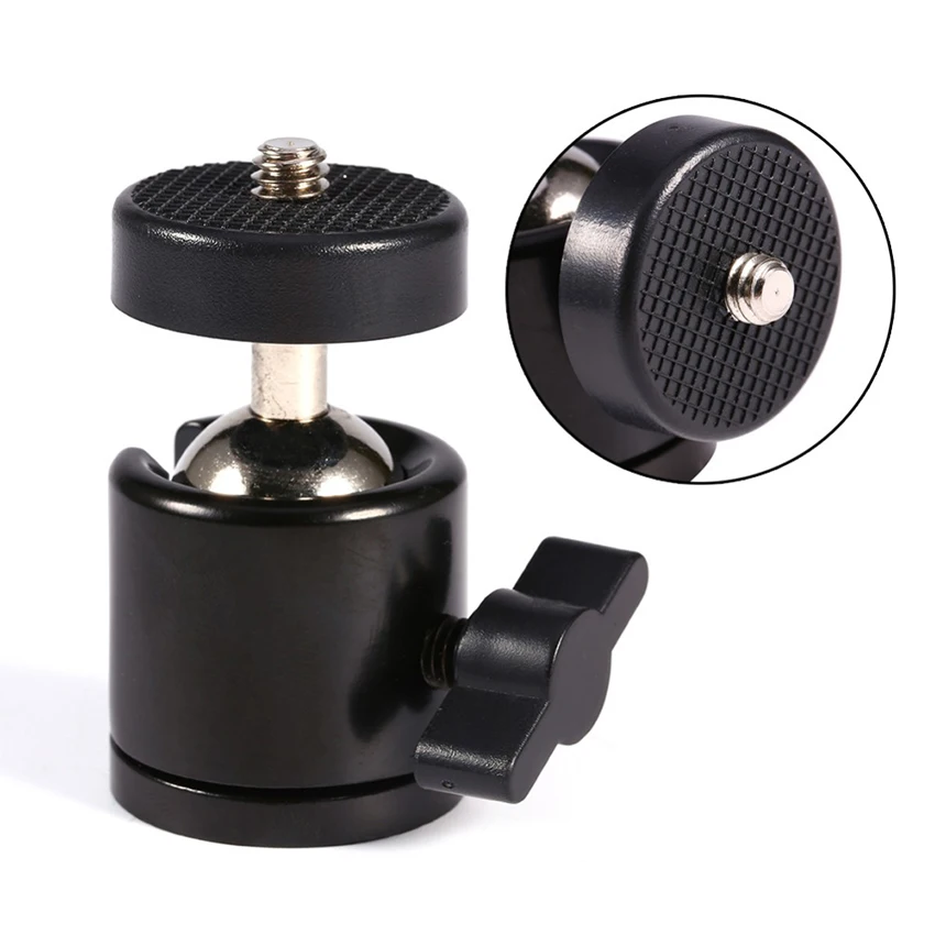 

1/4" Camera Hot Shoe Mount with Additional 1/4" Screw, Mini Ball Head Hot Shoe Mount Adapter for Ring Light, DSLR DV Cameras