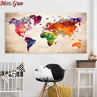 Набор для алмазной живописи, картина большого размера с картой мира, полноразмерная, квадратная, круглая, мозаика ручной работы, сделай сам, вышивка стразами