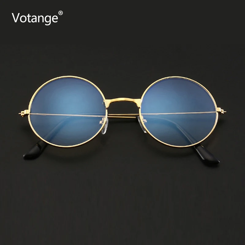 Оправа для очков винтажная круглая металлическая оправа блокирующая синий