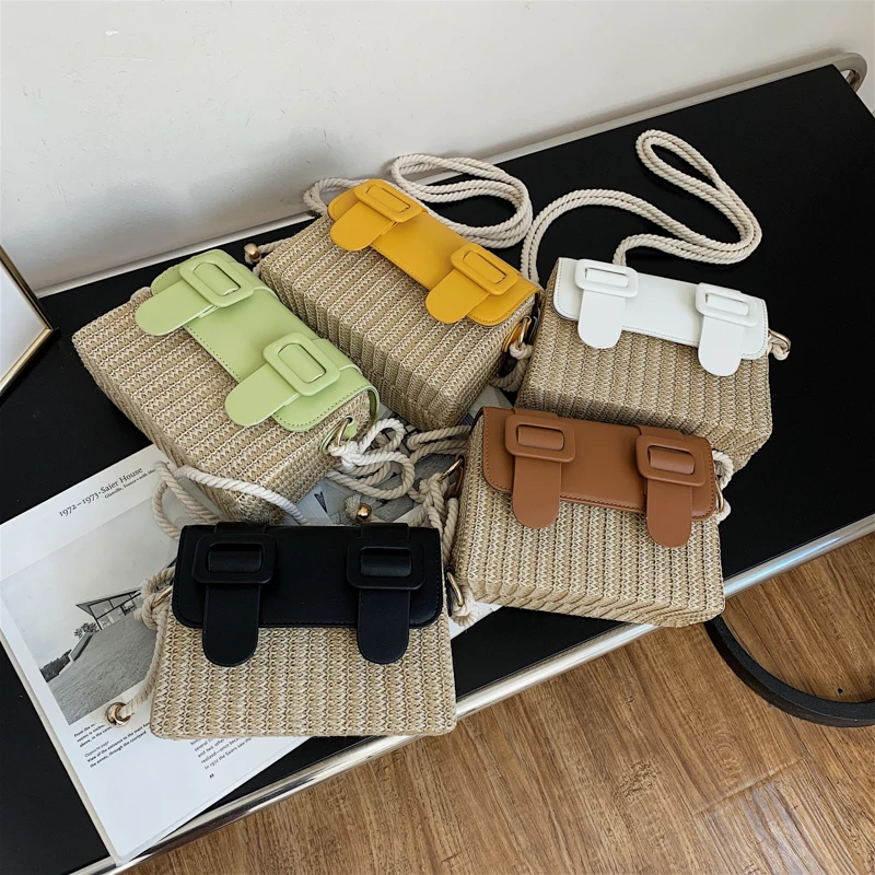 Пляжные соломенные классические сумки через плечо из ротанга 2021 роскошные