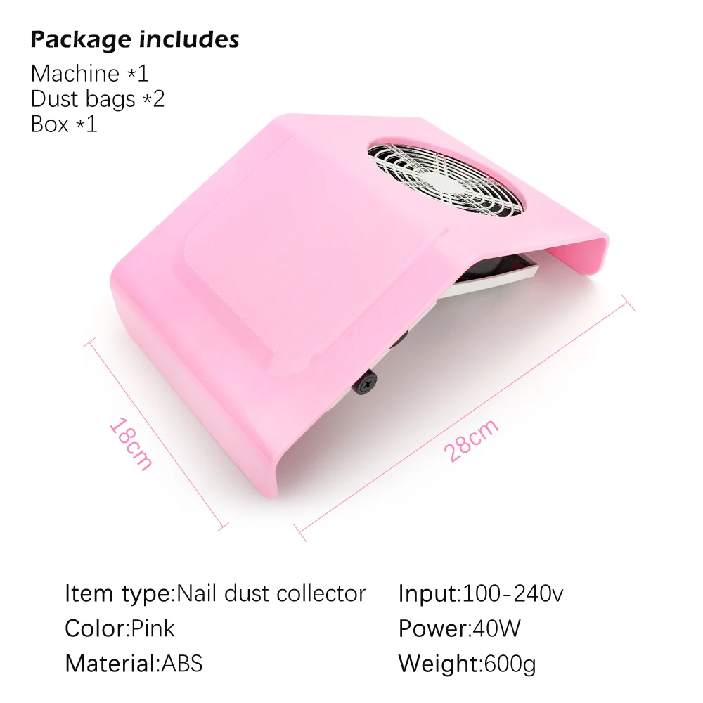 Пылесос маникюрный с 2 мешками для сбора пыли 40 Вт| |