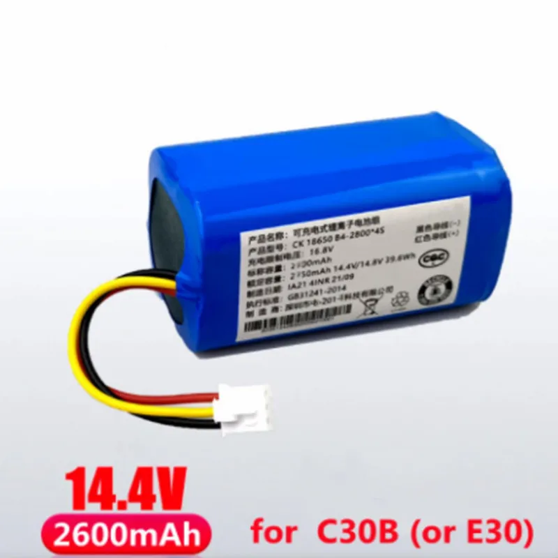 

(For C30B) 14.4v Battery for LIECTROUX C30B E30 Robot Vacuum Cleaner, 2600mAh lithium cell Cleaning Tool Parts