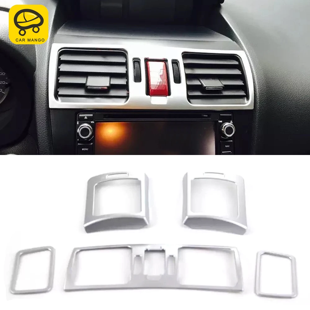 

CarMango для Subaru XV Crosstrek 2013-2017 автомобильные аксессуары Центральная решетка вентиляции рамка отделка Обложка Наклейка внутреннее украшение