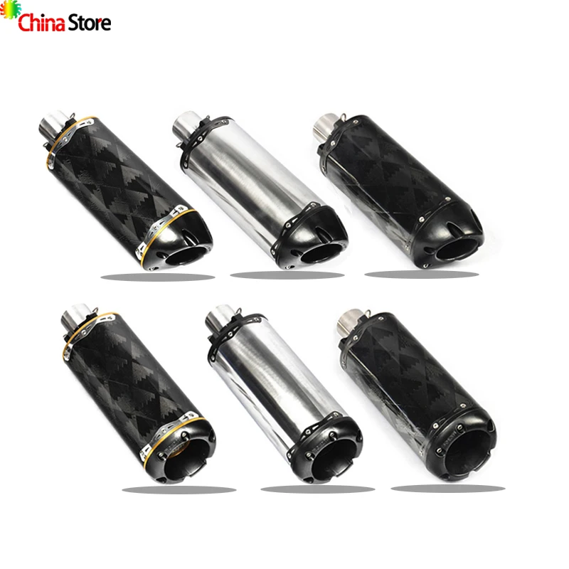 Универсальный выхлопной мотоциклетный глушитель Universal Exhaust Motorcross Escape Moto Two Brothers из карбонового волокна для CBR600RR R6 Z1000 R1 GSR750 MT09.