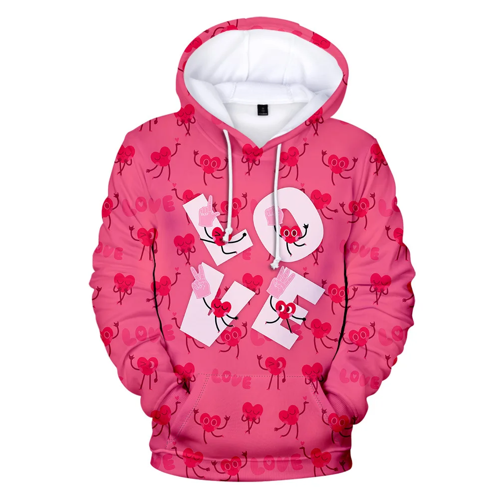 Горячая Распродажа Святого Валентина дневные толстовки рисунок в виде сердца