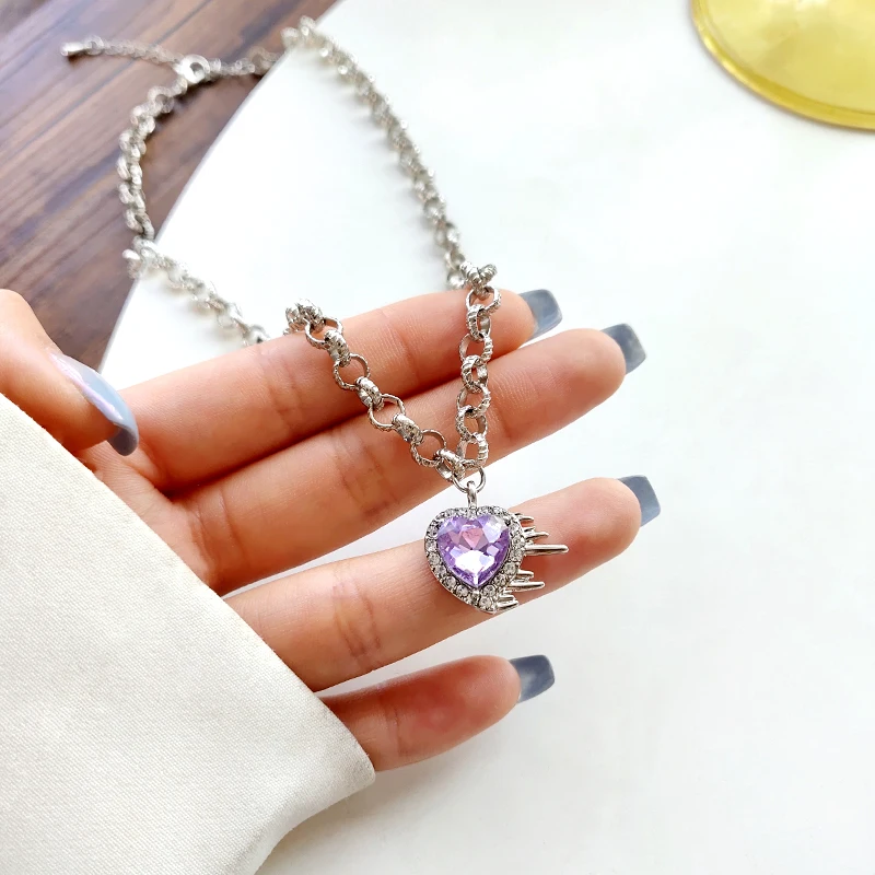 Современные ювелирные изделия фиолетовое искусственное ожерелье популярный
