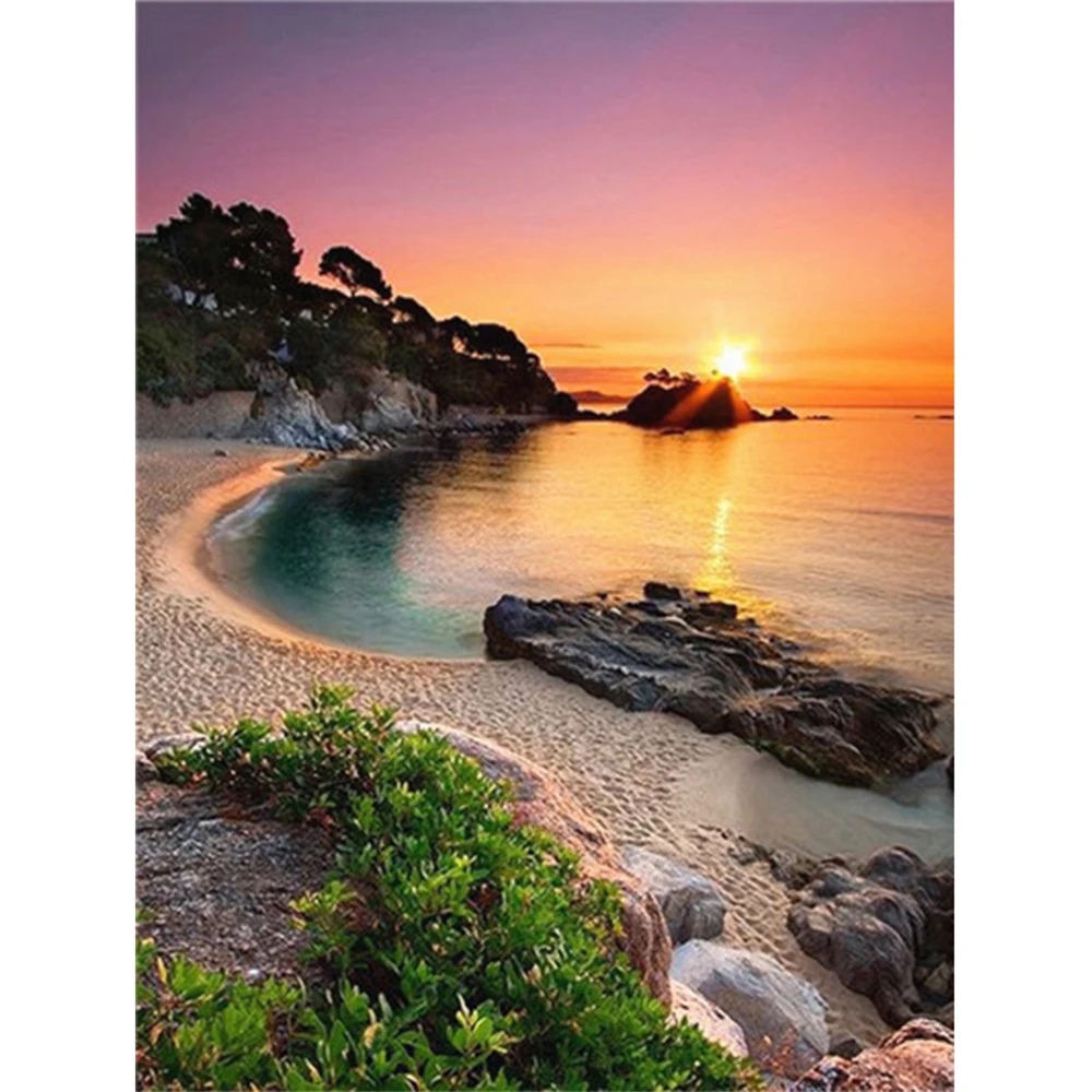 

Landscape Sunset Sea View DIY 5D Full Diamond Mosaic Diamond Painting Diamond Embroidery Set Christmas Gift Home Painting