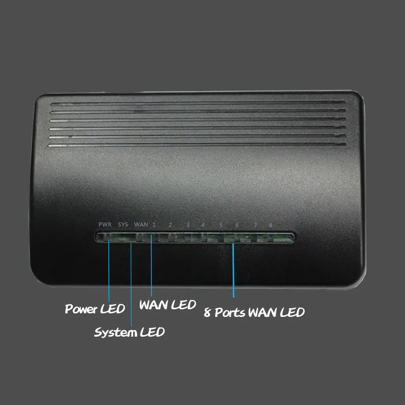 9 портов проводной маршрутизатор RTL8196E чип SOHO пластиковая коробка DHCP ethernet домашний офис черный корпус английский веб-интерфейс смарт-управления