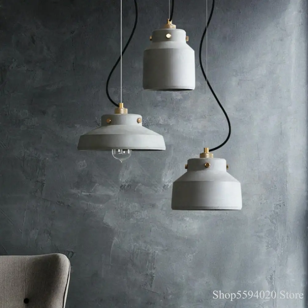 

Nordic Retro Cement Chandelier Creative Bedside Coffee Restaurant Small Chandelier Lighting Home Decor Light Suspension Modern