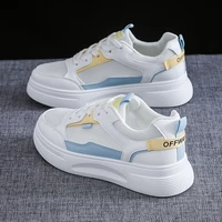 2021 summer new white shoes womens single mesh breathable sneakers thick soled sports casual shoes female students