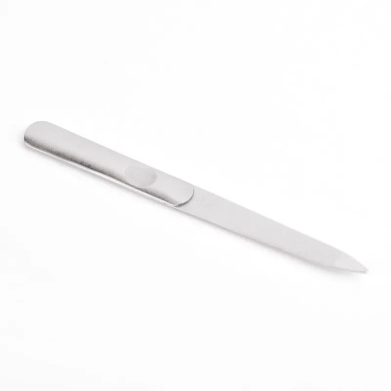 Пилка для ногтей из нержавеющей стали двусторонняя металлическая скраб педикюра