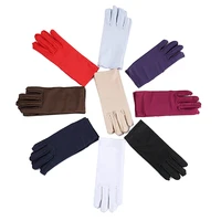 cheap mens solid white performance gloves short waitor gloves white black red gray beige manner ceremonial mittens for male