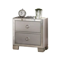 voeville ii nightstand end table side table in platinum for living roombedroom