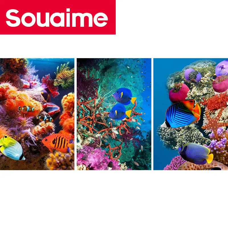 Квадратная/круглая дрель подводный мир полный 5d Diy алмазная живопись 3d вышивка