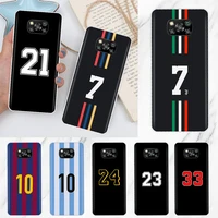 basketball football number case coque for xiaomi poco x3 pro f3 m3 f1 x3 nfc m2 mi 11 lite 11 ultra note 10 pro 9t cover funda