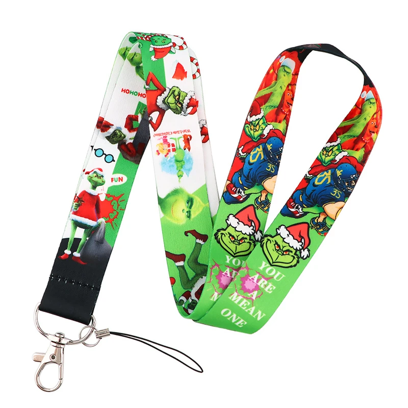 

Father Christmas Clown Lanyard for Keys Phone Cool Neck Strap Lanyard for Camera Whistle ID Badge Cute webbings ribbons Gifts