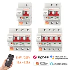 Умный автоматический выключатель Zigbee 3,0, 1P-4P 10A-125A IoT воздушный выключатель, дистанционное управление через приложение Tuya, Alexa Google Home, автоматизация дома, таймер