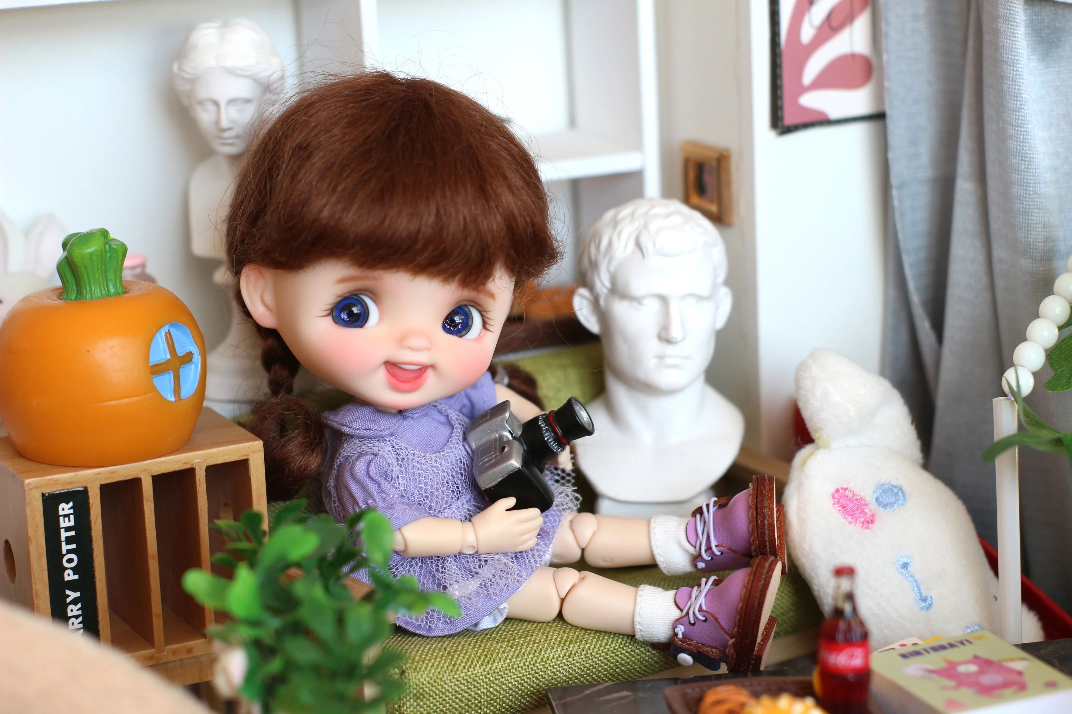 OB11 DOLL Jam smile 1/12 1/8 bjd baby head including doll and wig clothes shoes body |