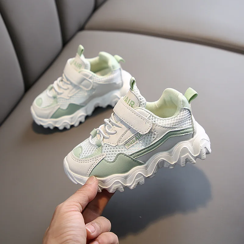 Кроссовки детские из дышащей хлопчатобумажной ткани на липучке | Детская одежда