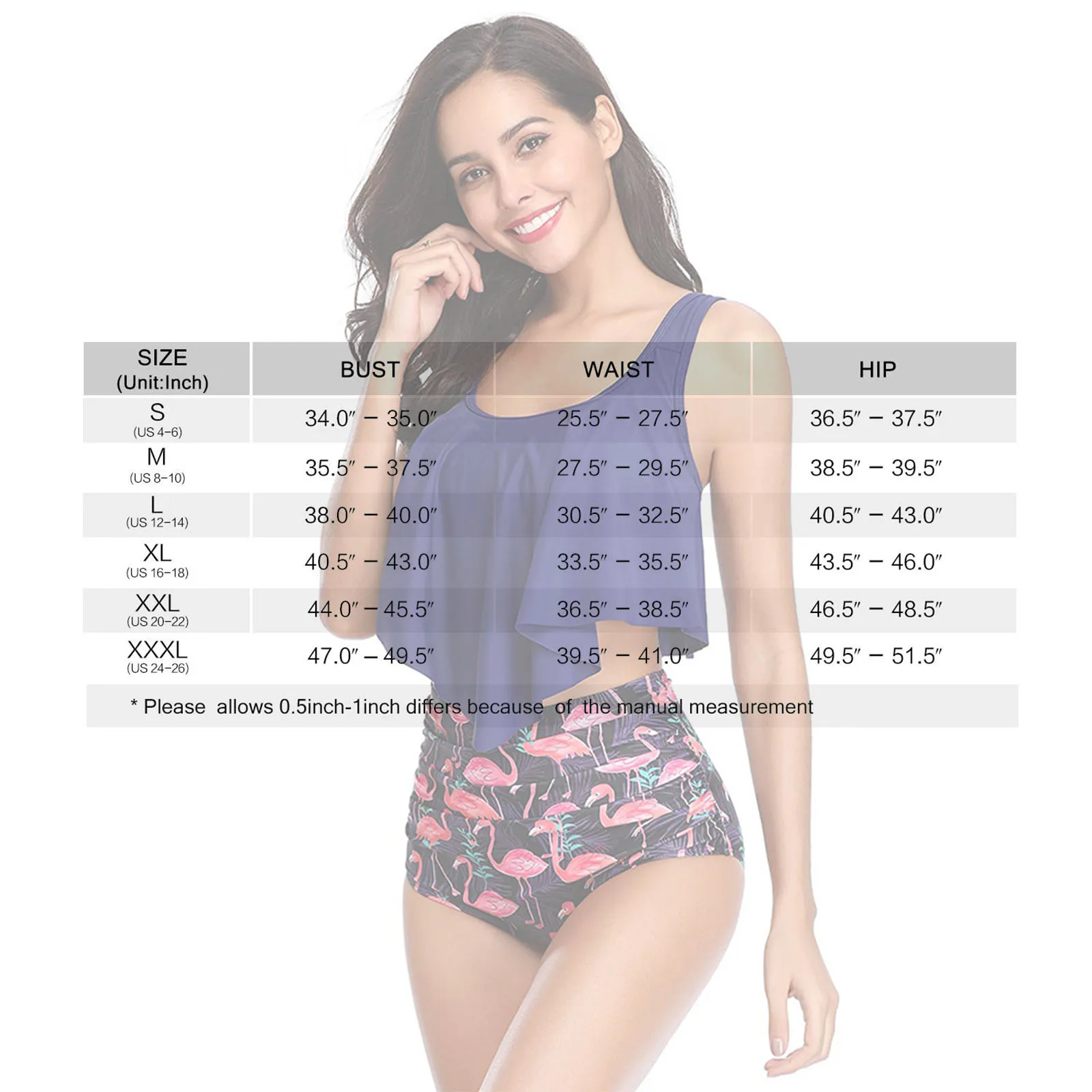 

Bikini Flounce Digital Print Cover Belly To Show Thin Split Bodyfashion Design Swimsuit Women Summmer New 2021 1Set