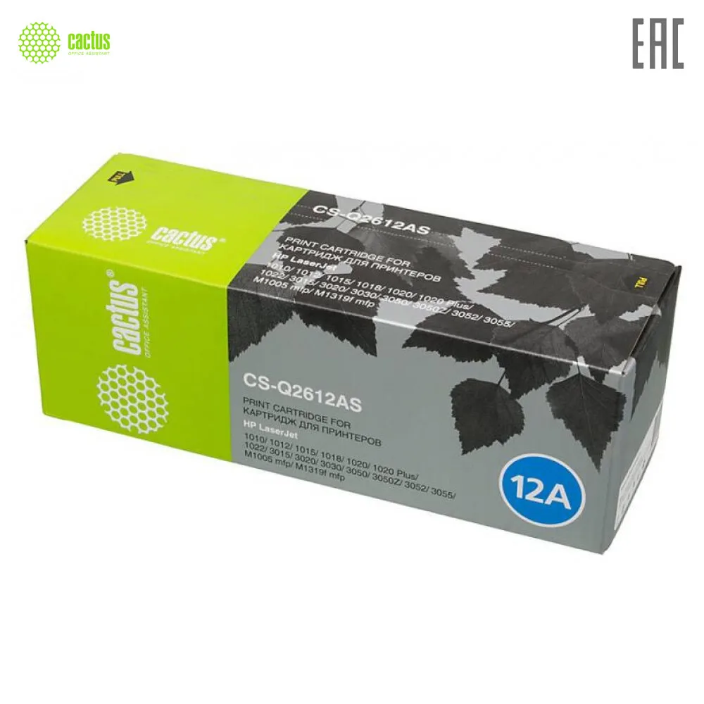 Картридж лазерный Cactus CS-Q2612AS черный (2000стр.) для HP LJ 1010/1012/1015/1018/1020/1020Plus/10 |
