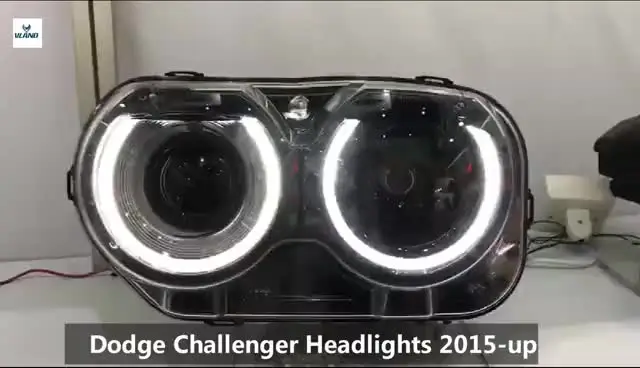 

Производитель VLAND, автомобильный Головной фонарь, светодиодный головной фонарь 2015-up для Challenger, фара с движущимся поворотным сигналом