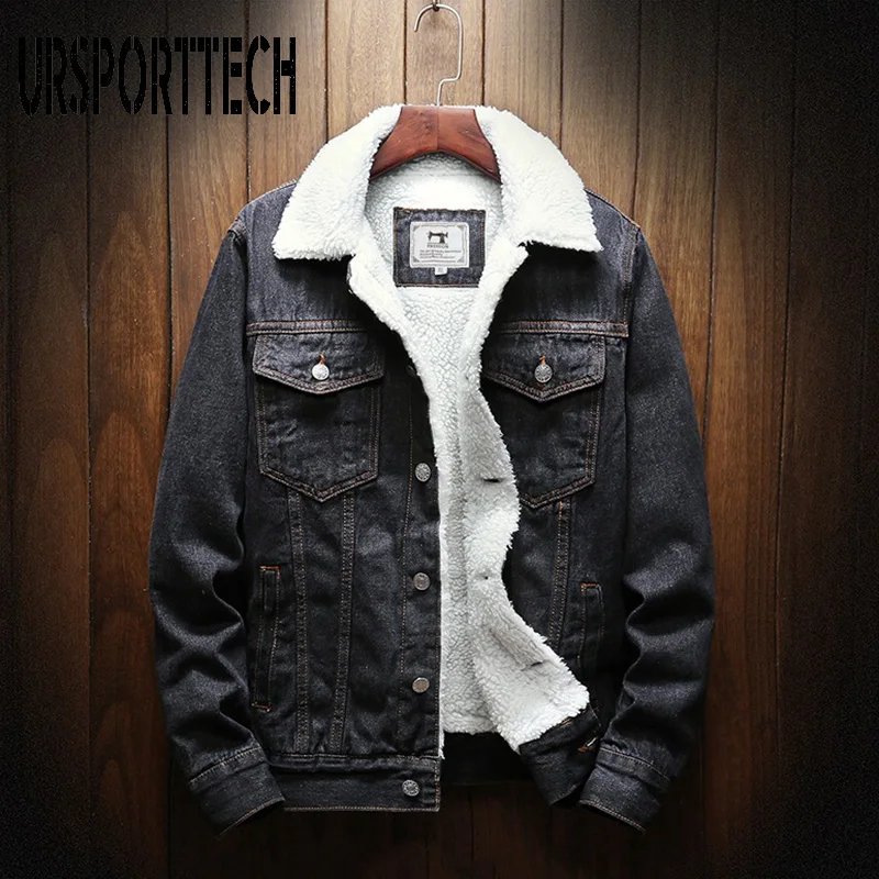 Куртка джинсовая мужская светло-синяя на шерстяной подкладке большие размеры 5XL