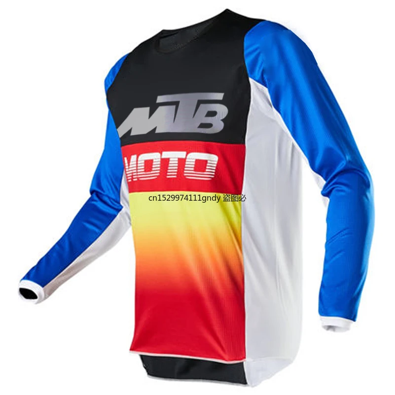

Full Sleeves MTB Jersey Quickdry Motocross Wear BMX Cycling Mountain Bike Clothing Downhill Outdoor Sport T Shirt