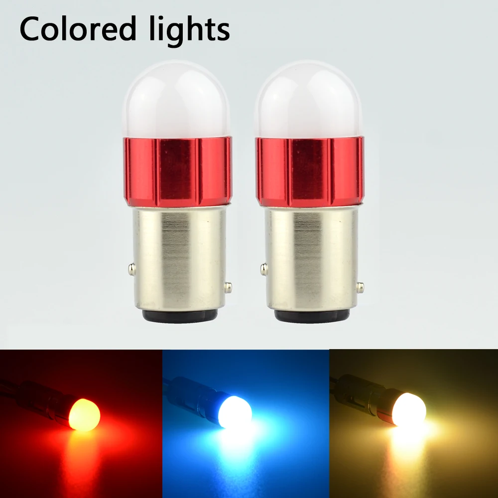 

2Pcs 1157 P21/5W BAY15D Super Bright 3030 LED Car Brake Bulb Turn Signal Auto Daytime Running Light Parking Lamp RGB+Red