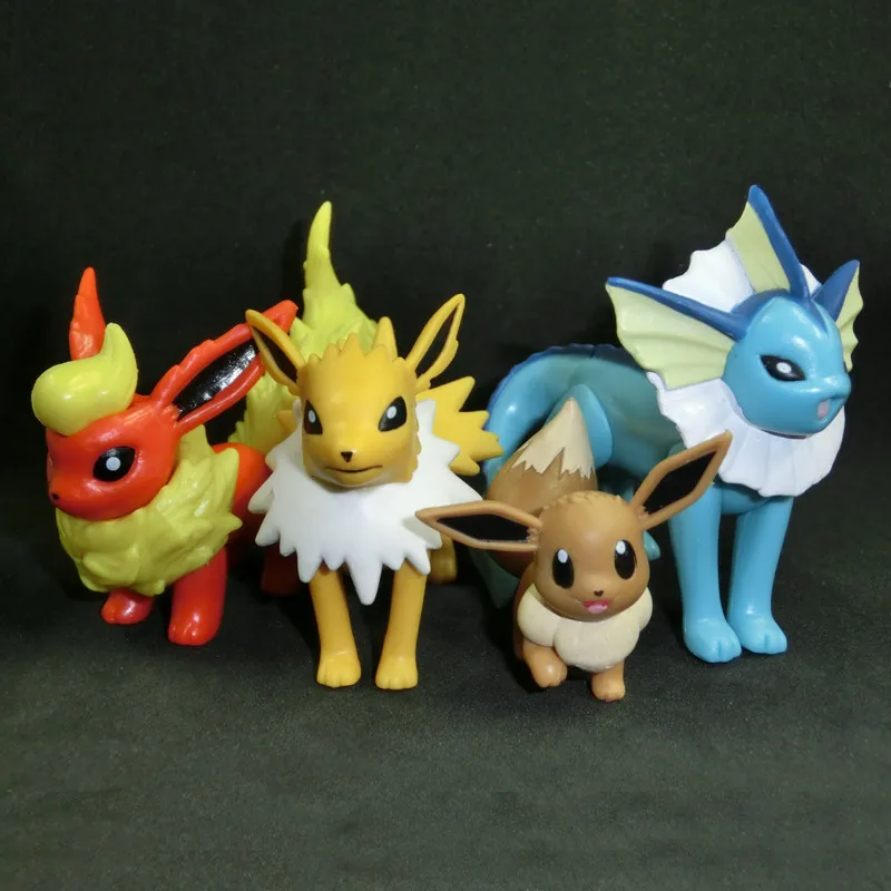 Экшн-фигурка TAKARA TOMY Покемон вейпореон Eevee Jolteon Flareon Подвижная кукла коллекция