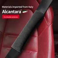 packs alcantara seat belt cover shoulder pad cushion for tesla model 3sxy safety belt protector cover tesla accessory