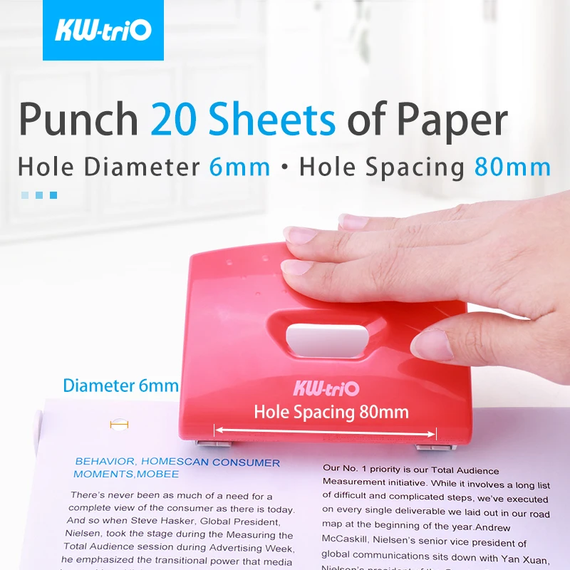 Дырокол для бумаги с двумя отверстиями, портативный круглый перфоратор с креплением для мобильного телефона, многофункциональный инструмент для записных книг и альбомов.