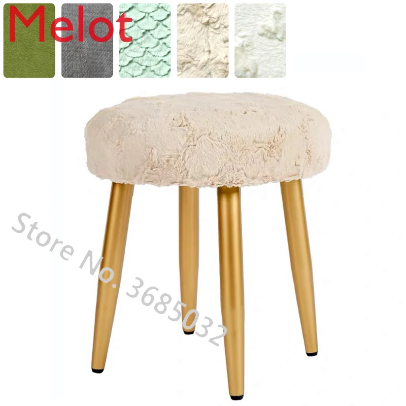 

Стул для макияжа из кованого железа, европейский стиль, модный креативный стул для спальни с длинными волосами, с золотыми ножками, табурет для ресторана