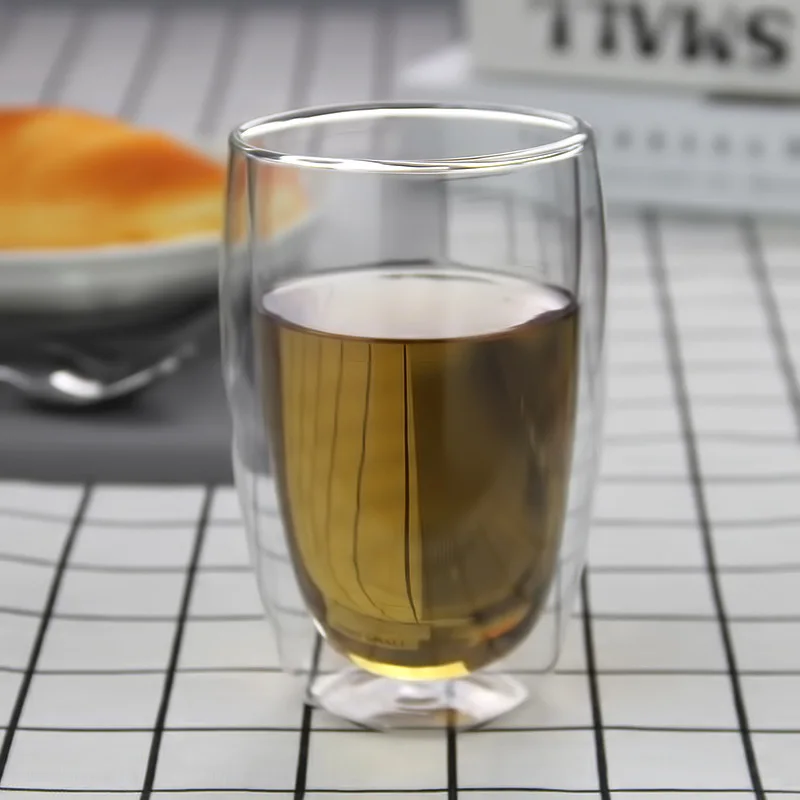 450 мл Термостойкое стекло двойной многослойный для яиц образный стакан круглая