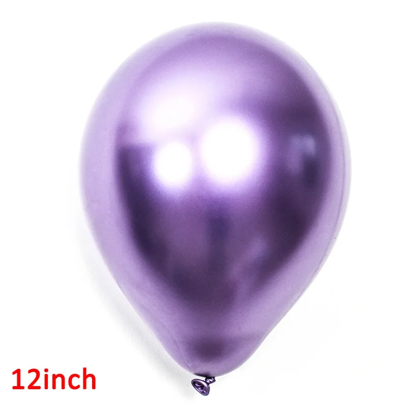 purple 30/100 шт 12 дюймовый металлический обувь с жемчугом на толстом каблуке хром воздушных шаров из латекса с День рождения украшения детское платье для свадьбы, гелиевый воздух клипсы для воздушных шаров, 1st - Цвет: purple