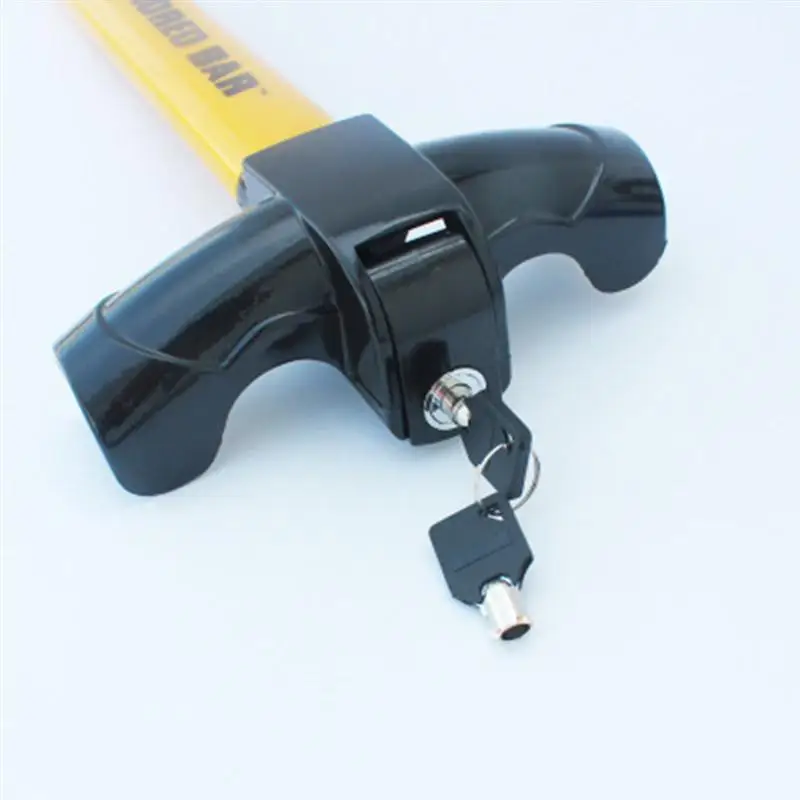 

1Pc Durable Car Steering Wheel Lock T Shape High Safety Anti-Theft Lock for Car SUV Truck Yellow