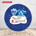 GFUITRR голубые подсказки фон для фотосъемки детей первый день рождения темно-синий фон для фотосъемки с изображением собачьей лапы виниловый фото стенд реквизит