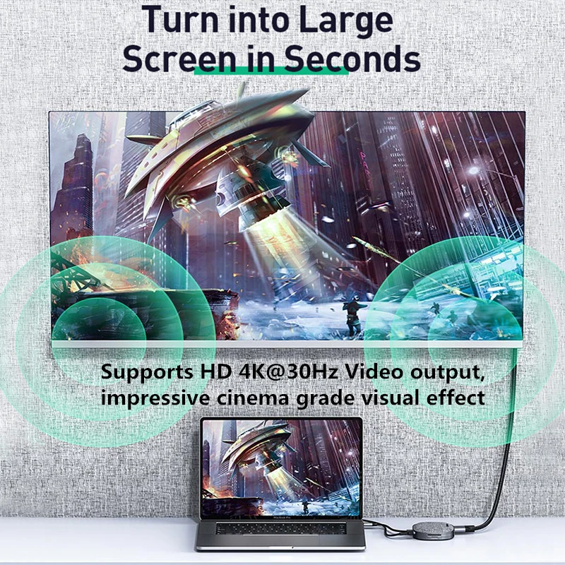 USB-концентратор Baseus с портами USB Type-C на HDMI RJ45 3 0 | Компьютеры и офис