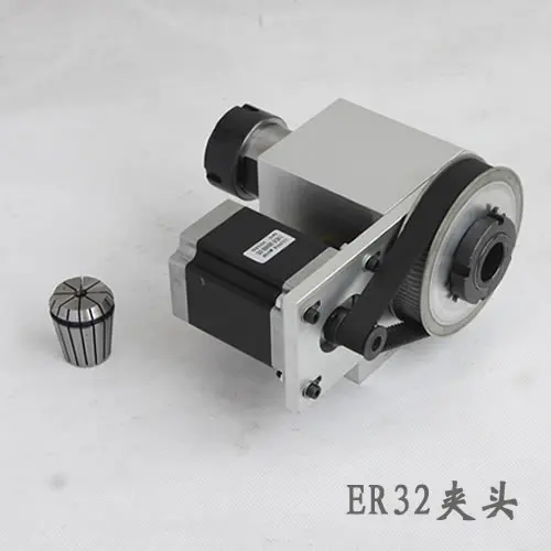 Engraving machine fourth axis A shaft rotating shaft CNC dividing head hollow shaft ER32 chuck 1set