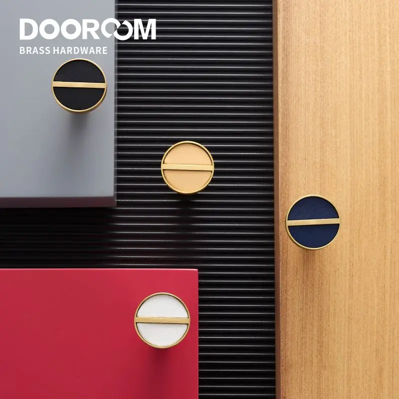 Ручки для мебели Dooroom из натуральной латуни, современные модные ручки для шкафа, гардероба, комода, обувного ящика, шкафа - изображение