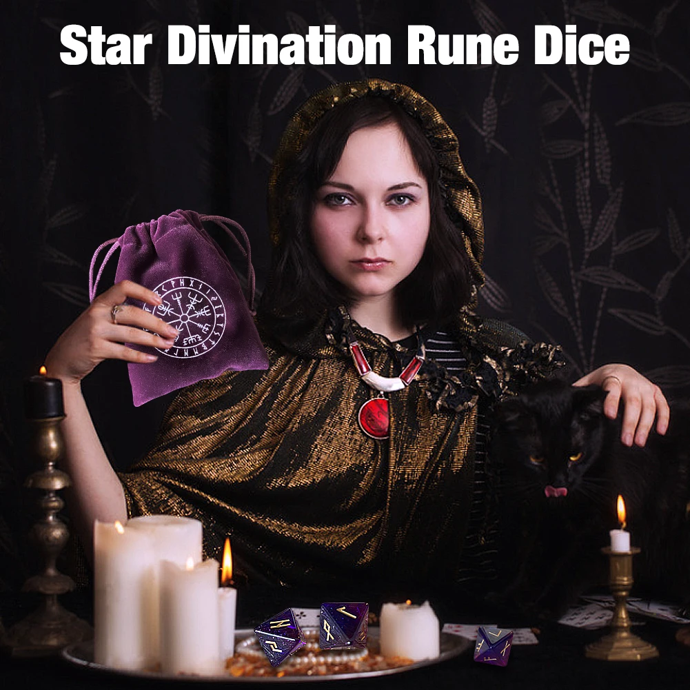 3 упаковки костей для гадания звездное небо руны кости шт. набор многогранных в