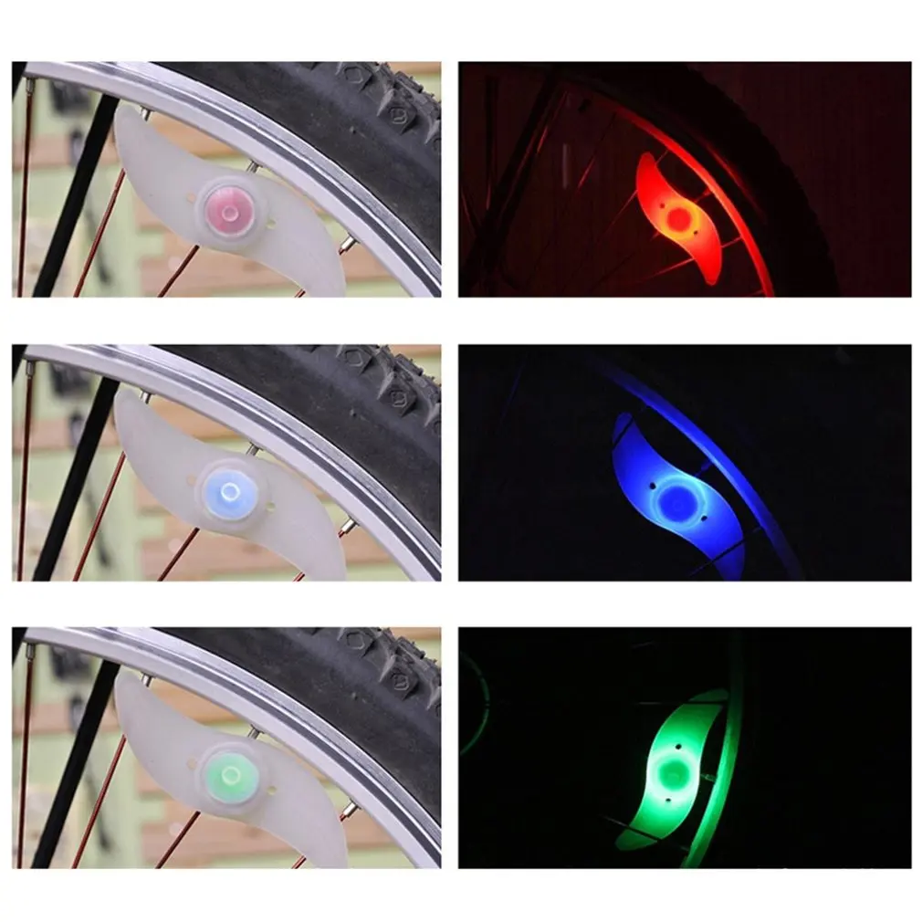 

Bicycle Spoke Light Cycling Equipment Bicycle Accessories Crescent Shape Willow Leaf Wire Lamp Waterproof