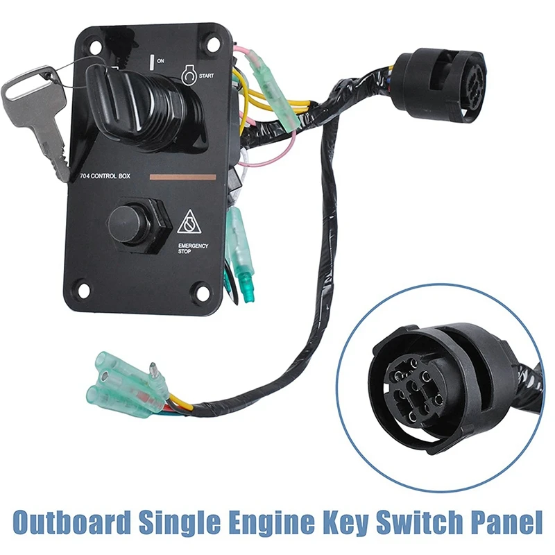 

Outboard Single Engine Key Switch Panel for Yamaha Outboard Motors Yacht 704-82570-08-00